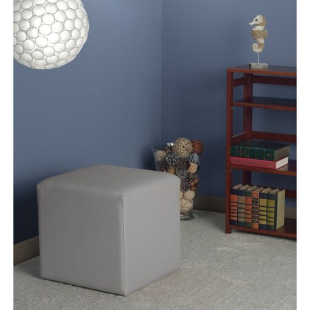 Regency Ottomans, 15 W, 15 H, Vinyl, Grey N6215GY